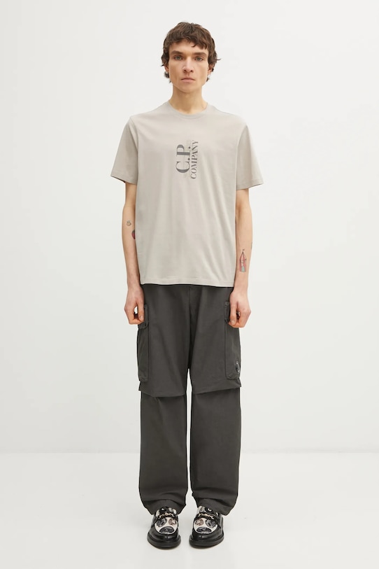Бавовняна футболка C.P. Company 20CMTS084A005100W бежевий