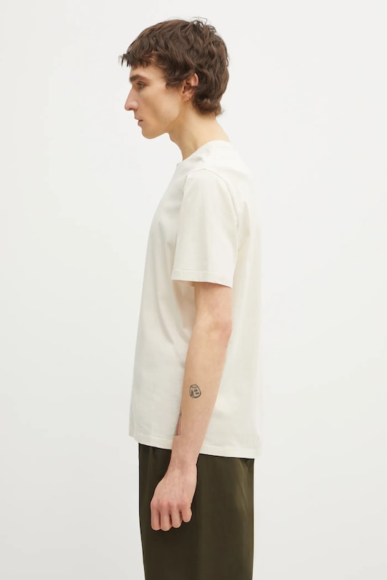 Бавовняна футболка C.P. Company 20CMTS084A005100W бежевий SS26