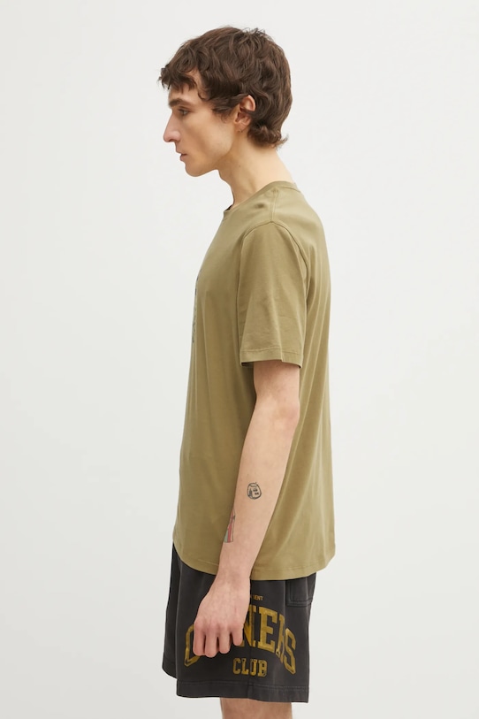 Бавовняна футболка C.P. Company 20CMTS084A005100W зелений SS26