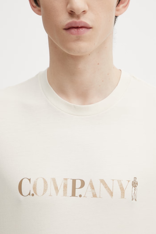 C.P. Company t-shirt in cotone beige 20CMTS085A005100W
