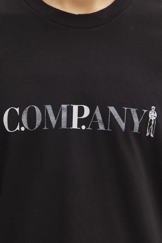 C.P. Company t-shirt bawełniany czarny 20CMTS085A005100W