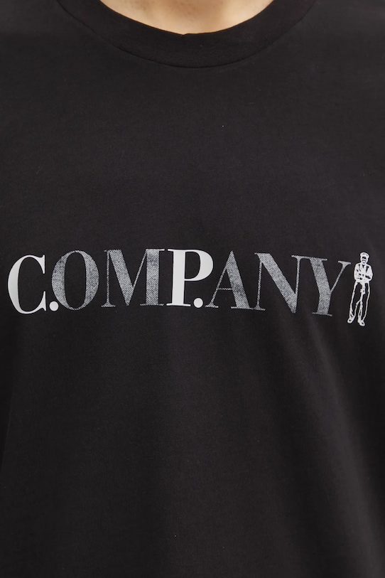 C.P. Company t-shirt bawełniany czarny 20CMTS085A005100W