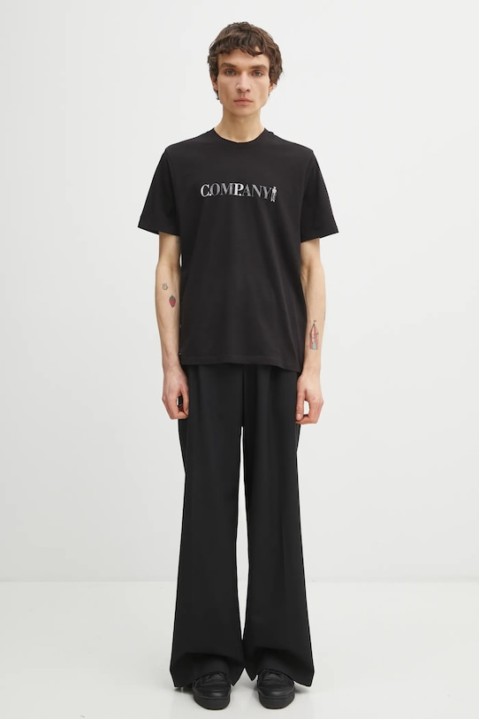 C.P. Company t-shirt bawełniany 20CMTS085A005100W czarny
