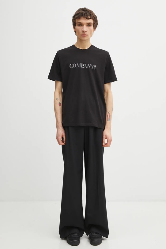 C.P. Company t-shirt bawełniany 20CMTS085A005100W czarny
