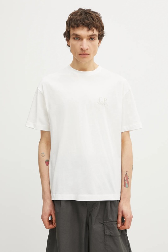 Одежда Хлопковая футболка C.P. Company 20CMTS086A005100W белый