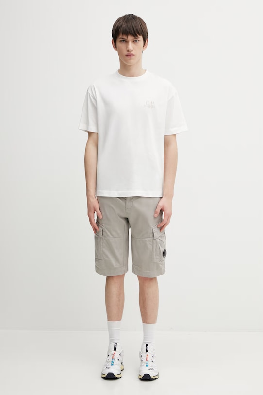 C.P. Company t-shirt bawełniany 20CMTS086A005100W biały