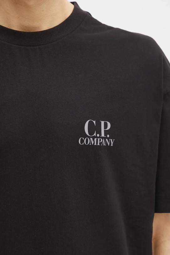 C.P. Company t-shirt bawełniany czarny 20CMTS086A005100W