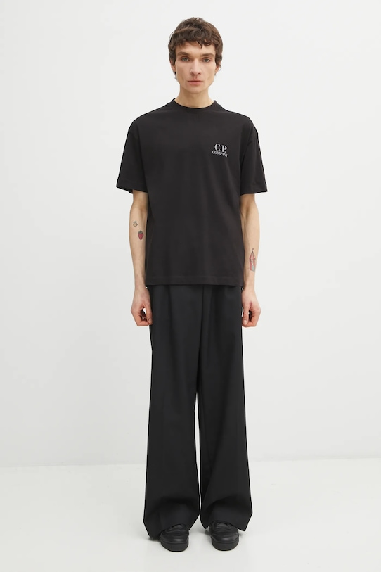 C.P. Company t-shirt bawełniany 20CMTS086A005100W czarny