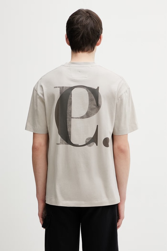 Odzież C.P. Company t-shirt bawełniany 20CMTS087A005100W beżowy