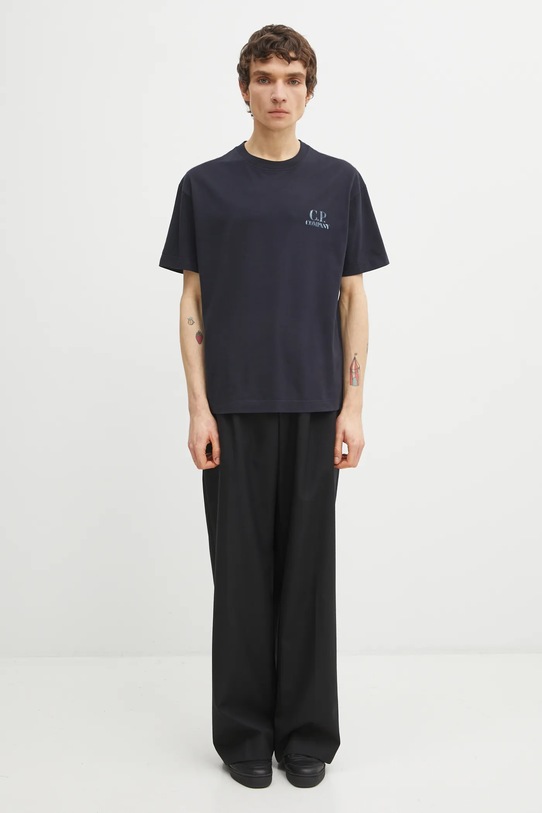 C.P. Company t-shirt bawełniany 20CMTS143A110579W granatowy