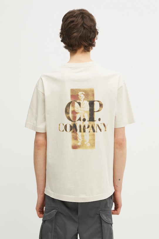 Abbigliamento C.P. Company t-shirt in cotone 20CMTS143A110579W beige