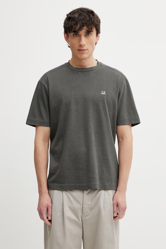 C.P. Company t-shirt męski bawełniany szary 20CMTS192A110643P