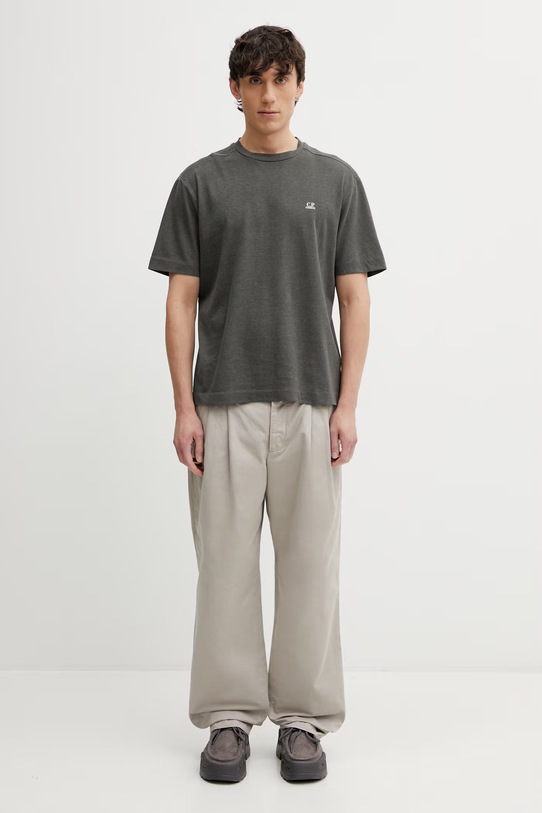 C.P. Company t-shirt męski bawełniany 20CMTS192A110643P szary