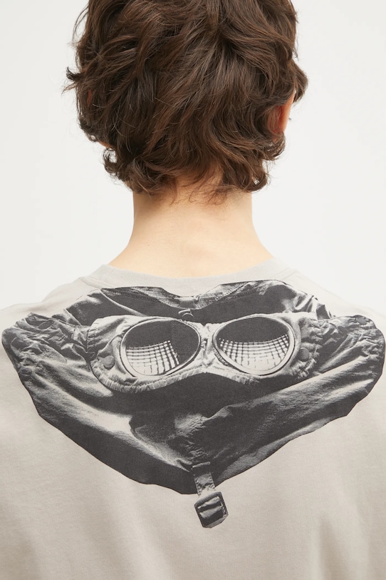 Бавовняна футболка C.P. Company бежевий 20CMTS725A005100W