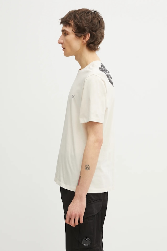 C.P. Company t-shirt in cotone 20CMTS725A005100W beige SS26