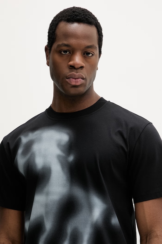 Heliot Emil t-shirt bawełniany czarny SS26PRE.M.09.159.BLK01