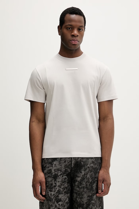 Heliot Emil t-shirt bawełniany bawełna szary SS26PRE.M.09.139.LGY06