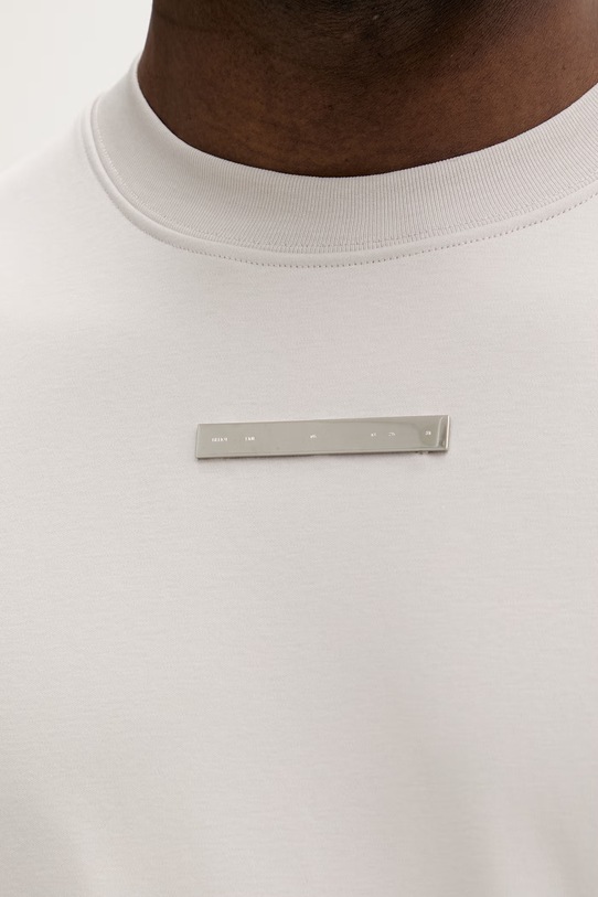 Heliot Emil t-shirt bawełniany SS26PRE.M.09.139.LGY06 szary