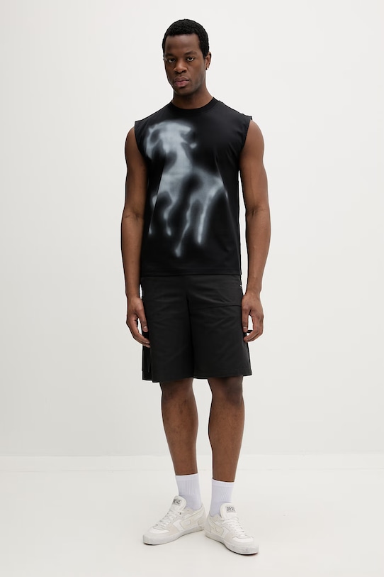 Heliot Emil t-shirt bawełniany SS26PRE.M.09.161.BLK01 czarny SS26