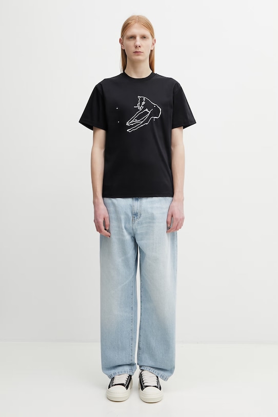 HELIOT EMIL t-shirt bawełniany męski SS26.M.09.169.BLK01 czarny