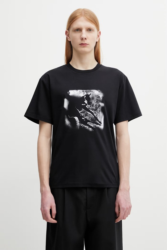 HELIOT EMIL t-shirt bawełniany męski czarny SS26.M.09.170.BLK01