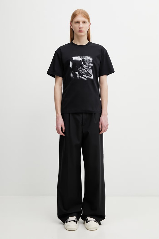 HELIOT EMIL t-shirt bawełniany męski SS26.M.09.170.BLK01 czarny