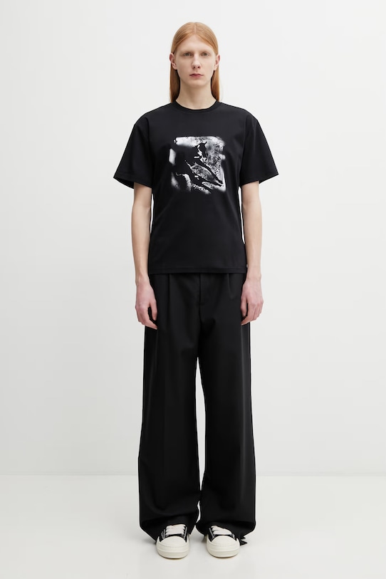 HELIOT EMIL t-shirt bawełniany męski SS26.M.09.170.BLK01 czarny