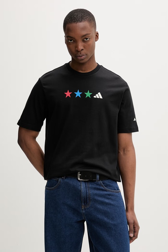 Odzież adidas T-shirt męski bawełniany KB2532 czarny