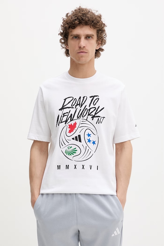 adidas T-shirt męski bawełniany biały KB2535
