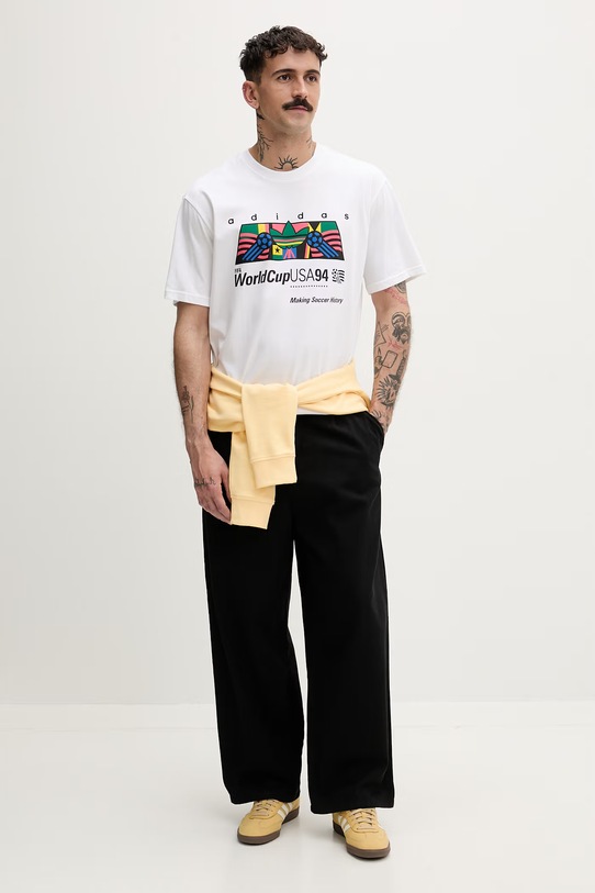 adidas Originals t-shirt męski bawełniany KD3817 biały SS26