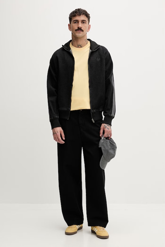 adidas Originals T-shirt męski bawełniany KE1165 żółty SS26