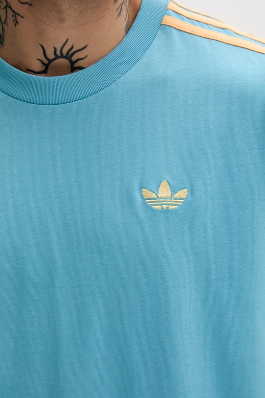 adidas Originals tričko pánské bavlněné KE1588 tyrkysová
