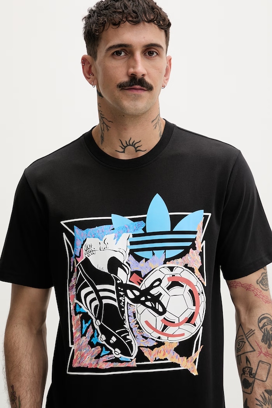 adidas Originals T-shirt męski bawełniany Anime czarny KE2768