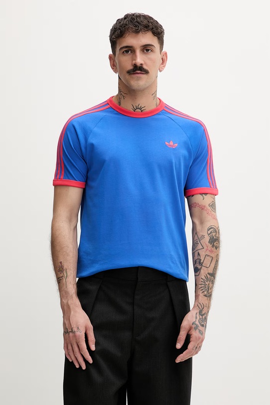adidas Originals T-shirt męski bawełniany niebieski KE3531