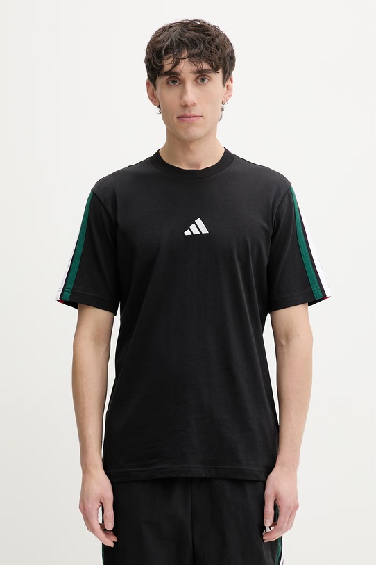 Adidas t-shirt męski bawełniany czarny KE5604
