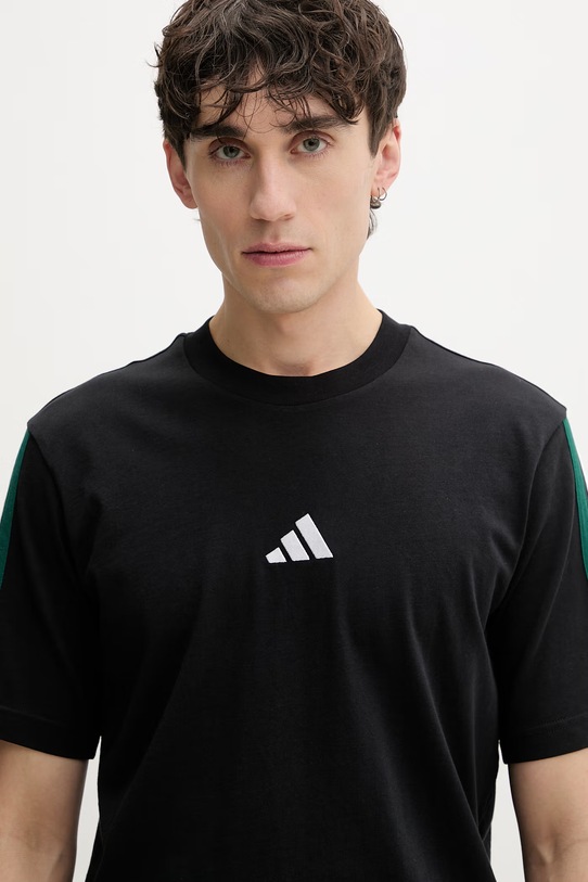 Adidas t-shirt męski bawełniany czarny KE5604