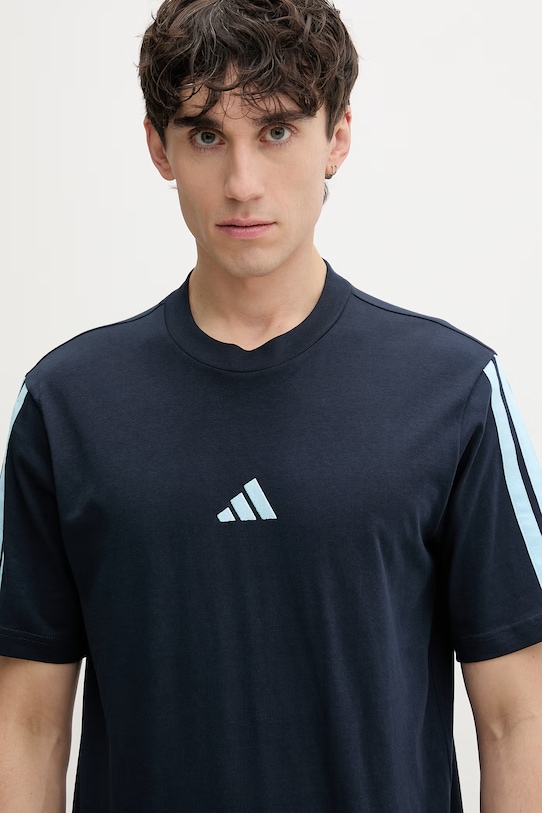 adidas t-shirt męski bawełniany granatowy KE5605