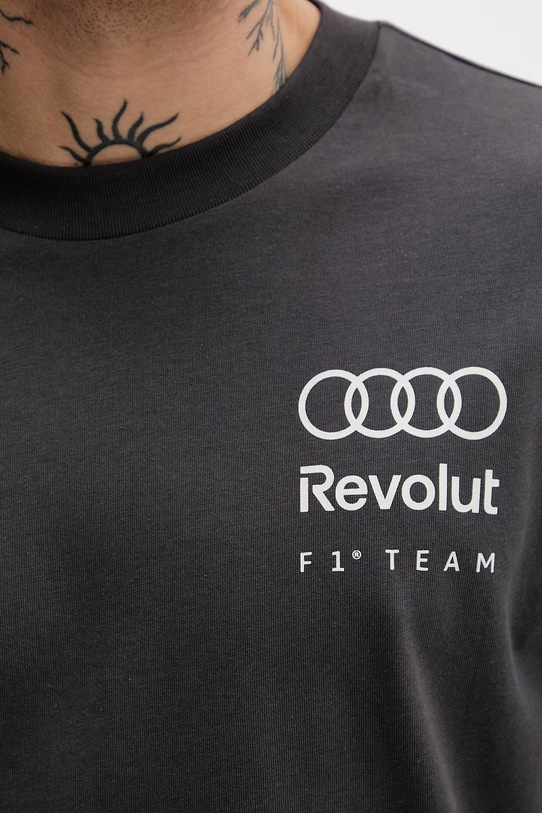 adidas t-shirt męski bawełniany x Audi KE6096 szary