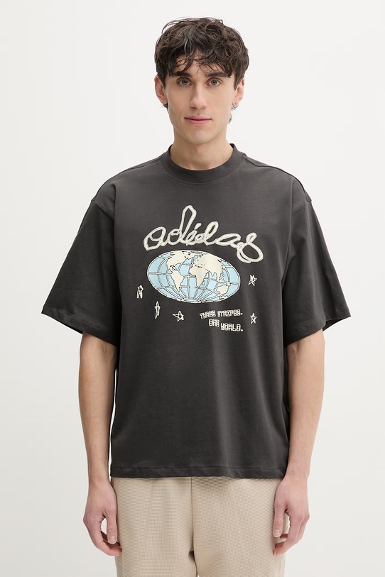 adidas Originals t-shirt męski bawełniany szary KU9206