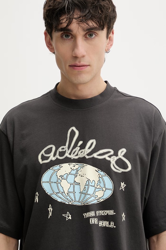 adidas Originals t-shirt męski bawełniany szary KU9206