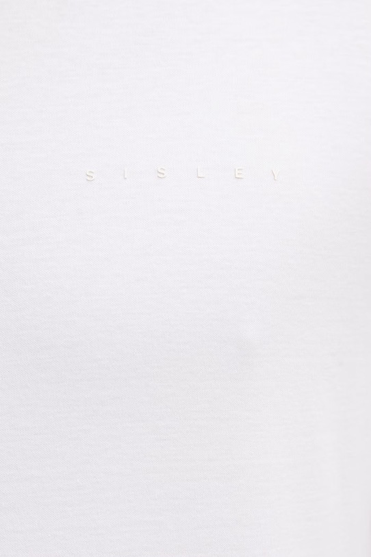 Sisley majica za muškarce od pamuka 3H6TS104S bijela