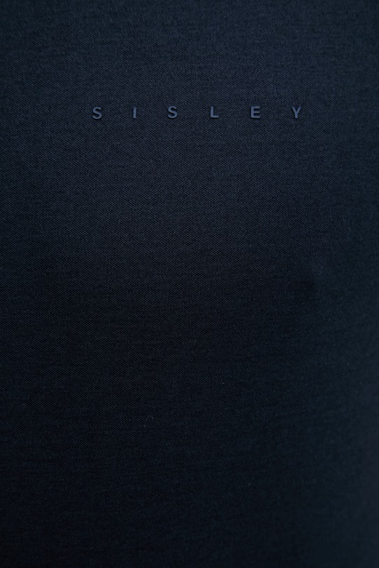 Sisley majica za muškarce od pamuka 3H6TS104S mornarsko plava