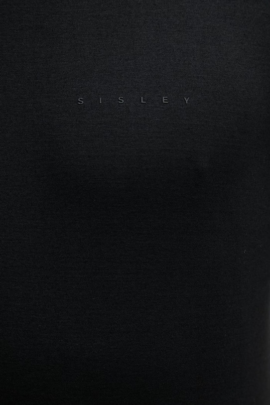 Sisley majica za muškarce od pamuka 3H6TS104S crna