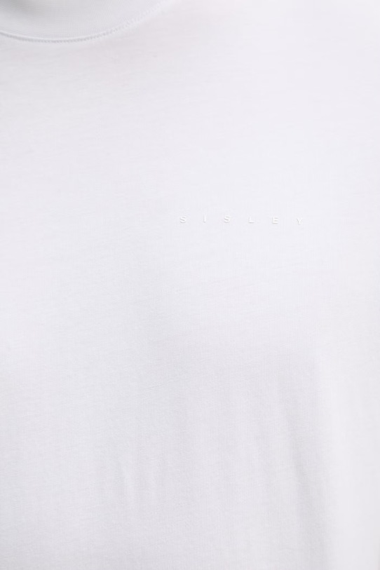 Sisley t-shirt męski bawełniany 3UYBS104T. biały