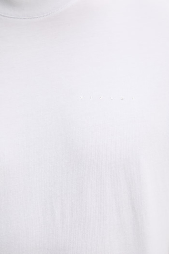 Sisley t-shirt męski bawełniany 3UYBS104T. biały