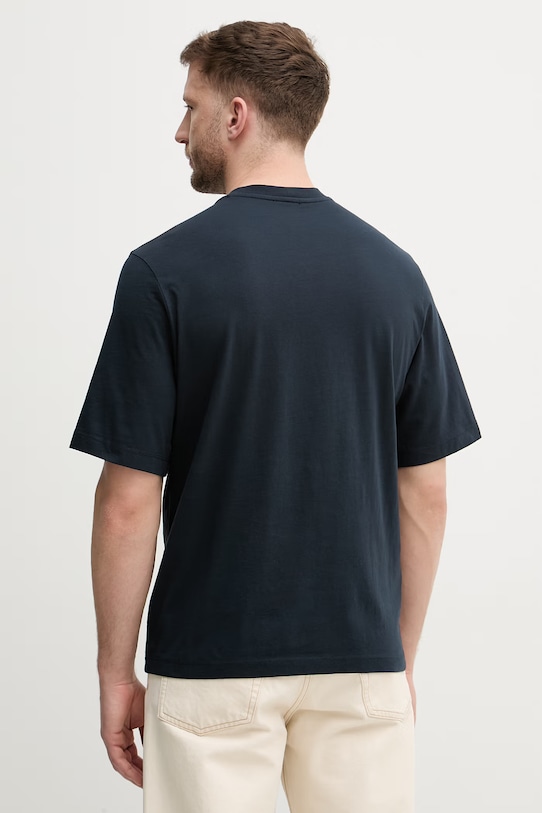 Odzież Sisley t-shirt męski bawełniany 3UYBS104T. granatowy