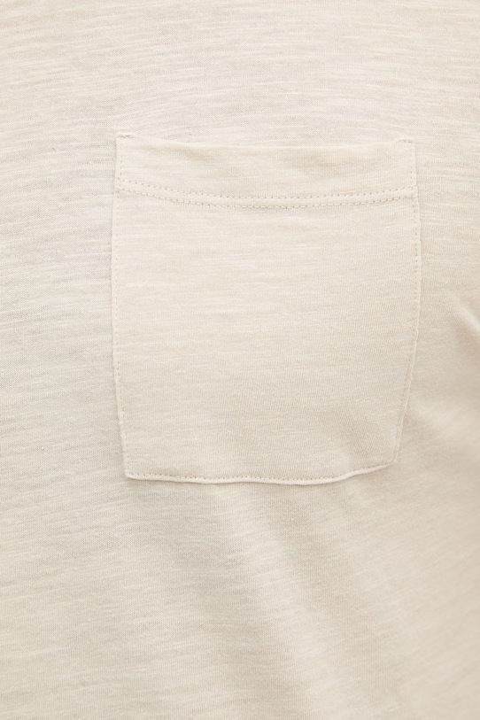 Pánske bavlnené tričko Sisley 3WF0S1052 béžová