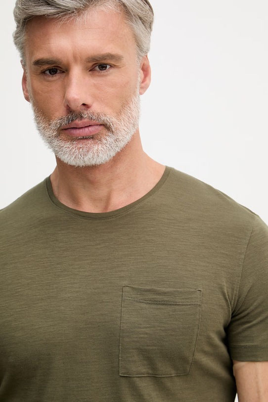 Pánske bavlnené tričko Sisley zelená 3WF0S1052