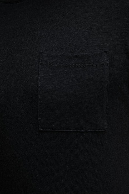 Pánske bavlnené tričko Sisley 3WF0S1052 čierna