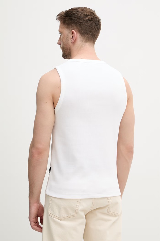 Odzież Sisley top męski z bawełną 3WIZSH002 biały